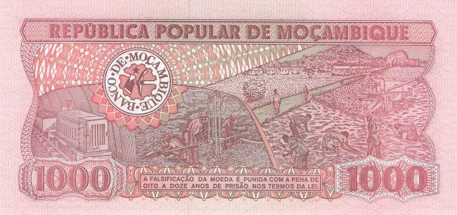 Mosambik p132c 1000 Meticais 1989